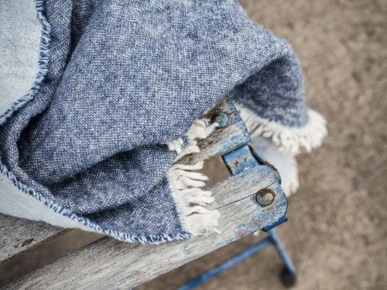 Mantita reversible azul