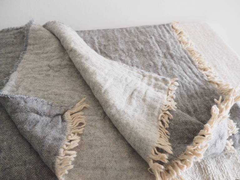Mantita reversible gris