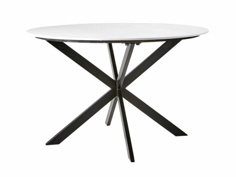 Mesa mármol y hierro 120cm