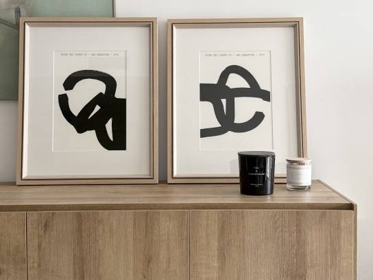 Pareja cuadros Chillida...