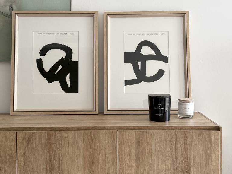 Pareja cuadros Chillida...