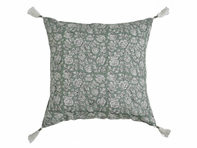 Cojín floreado azul 5050